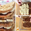 Prepara en casa un sencillo sándwich dulce de Nutella y plátano