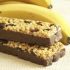 Barrita de granola con banana y chocolate