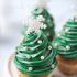 Cupcakes de árbol navideño