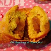 Muffins rellenas de mermelada de plátano - Paso 1