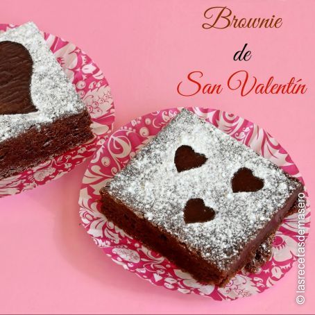 Brownie tradicional de San Valentín