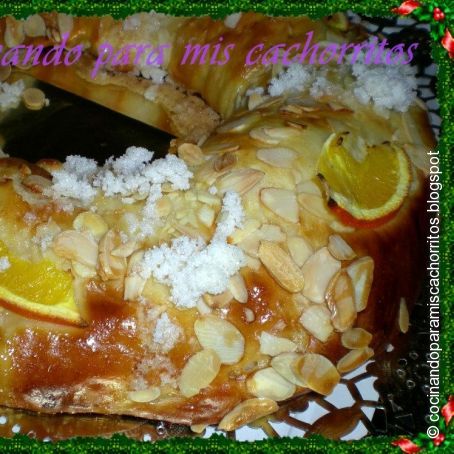 Roscón de Reyes con fruta confitada