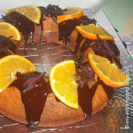 Corona de chocolate y naranja