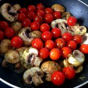 Tarta Tatin de tomates cherry y champiñones - Paso 1