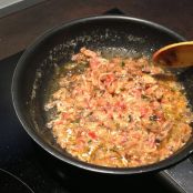 Tapa de patata samfaina y bacon - Paso 2
