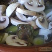 Arroz con alcachofas y champiñones - Paso 4