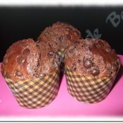 Muffins de chocolate con pepitas de chocolate