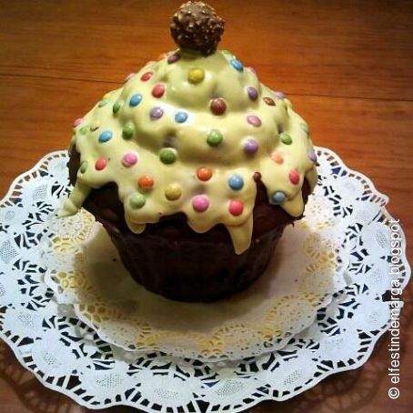 ¡Cupcake gigante de chocolate!