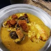 Sopa de pescado con almejas y gambas - Paso 1