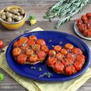 Tartaletas de tomate con tapenade de aceitunas negras