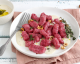 Gnocchis de remolacha en salsa cremosa de avellana 