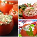 Suculentos tomates rellenos con ensaladilla de atún