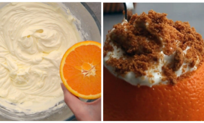 Naranjas rellenas de cheesecake, un postre fresco y sorprendente