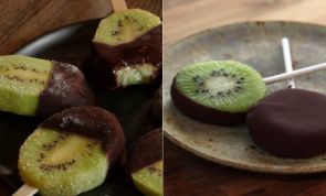 Polos de kiwi con chocolate para niños, la merienda más saludable