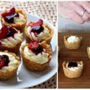 Aprende a hacer unos deliciosos Minis cheesecakes de cereza sin horno