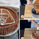 ¡Que la fuerza del tenedor te acompañe! DARTH VADER hecho pastel de chocolate