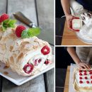 Rollo de merengue con frambuesas: ¡deliciosamente sencillo!