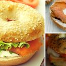 Un sencillo bagel de salmón para almorzar