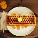 Desayuno creativo: un delicioso waffle ¡en forma de teclado de PC!