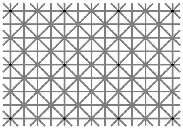 ¿Cuántos puntos negros hay en esta imagen?