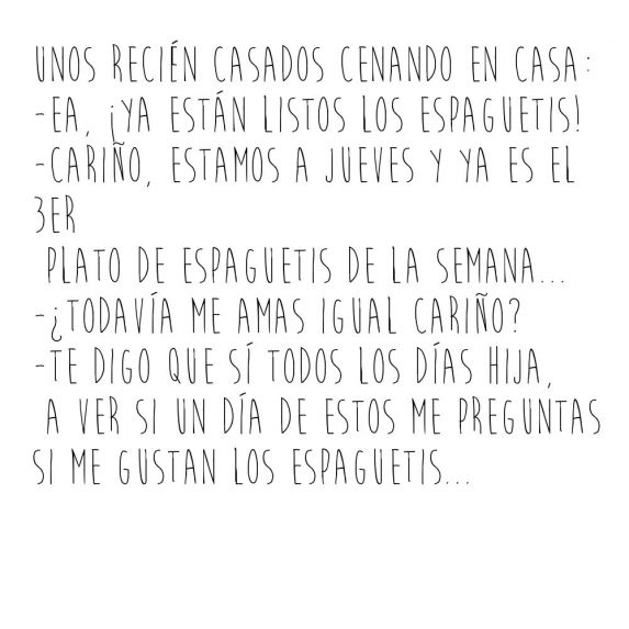Espaguetis recién casados