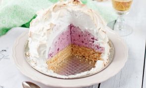 La receta secreta para una tarta Alaska con helado muy esponjosa