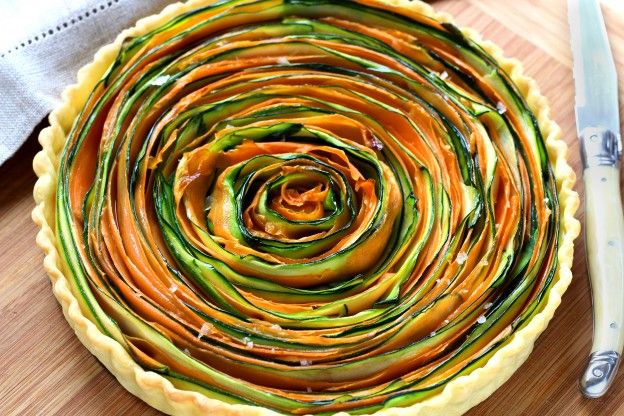 Tarta de verduras en espiral