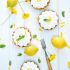 Tartaletas de limón con menta fresca