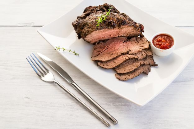 Jamón al horno con salsa de moras