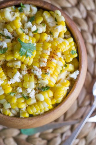 Ensalada picante de maíz con limón