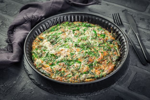 Quiche de espinacas sin masa