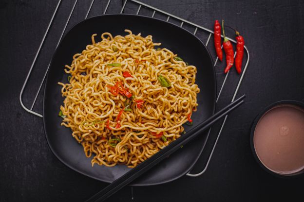 Fideos con aceite picante