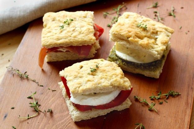 Mini sándwiches de focaccia 