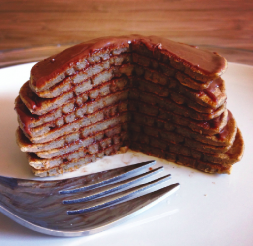 3.- tarta de pancakes de nutella