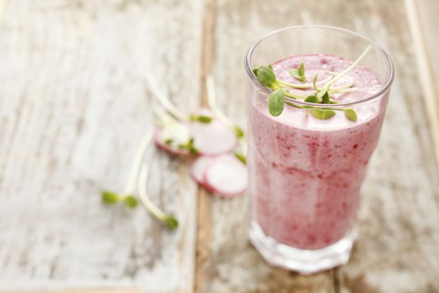 Batido de vegetales y leche de soja