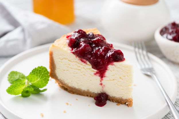 Cheesecake de chocolate blanco