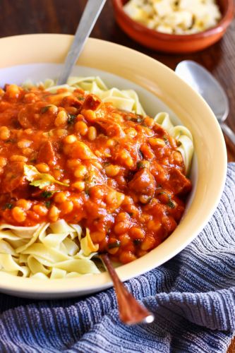 Con garbanzos u otras legumbres