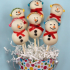 Cakepops de muñeco de nieve