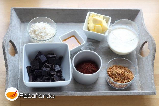 Ingredientes para 40 trufas