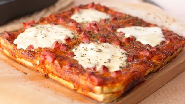 pizza con pan de molde