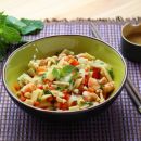 Prepara una ensalada de gambas y brotes de bambú