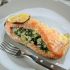 Salmón relleno de espinacas