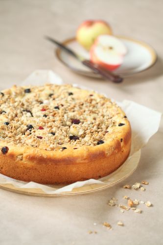 Torta de manzanas y muesli