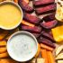 Verduras de otoño con dip cremoso