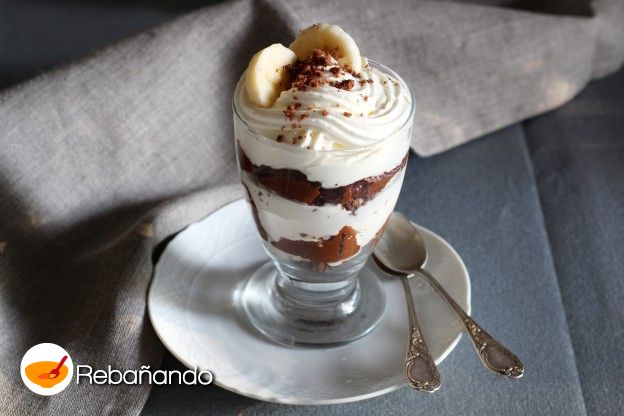 Trifle de Nutella y plátano