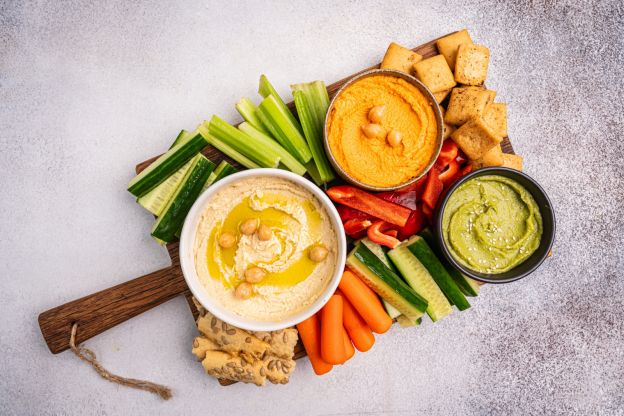Tabla de verduras crujientes