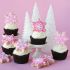 Cupcakes navideños ¡rosas!