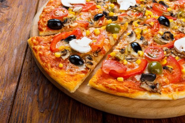 Pizza con masa de zanahoria