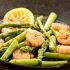 Gambas con espárragos
