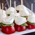 Brochetas de tomate y mozzarella